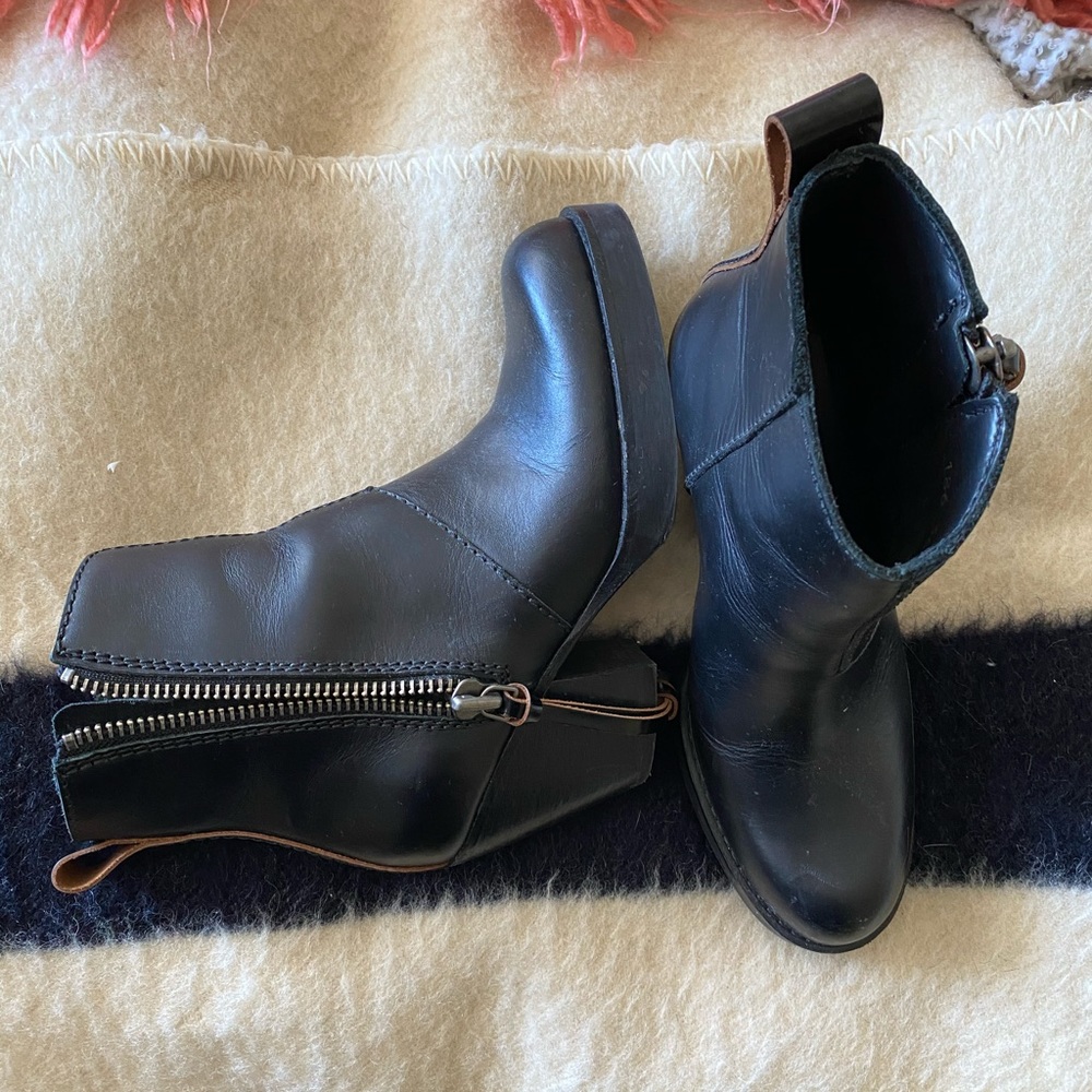 Acne studios leather ankle boots